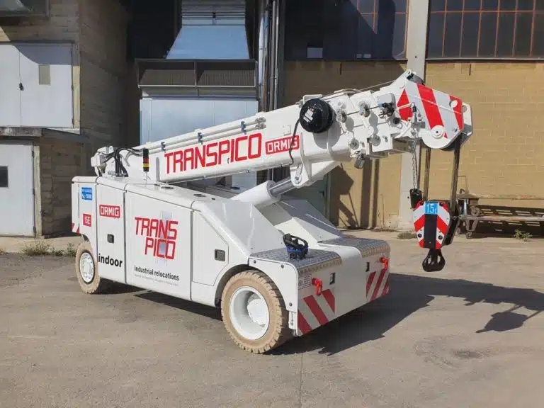 Mini grue électrique Ormig 15ie en Île-de-France pour levage précis en zone intérieure