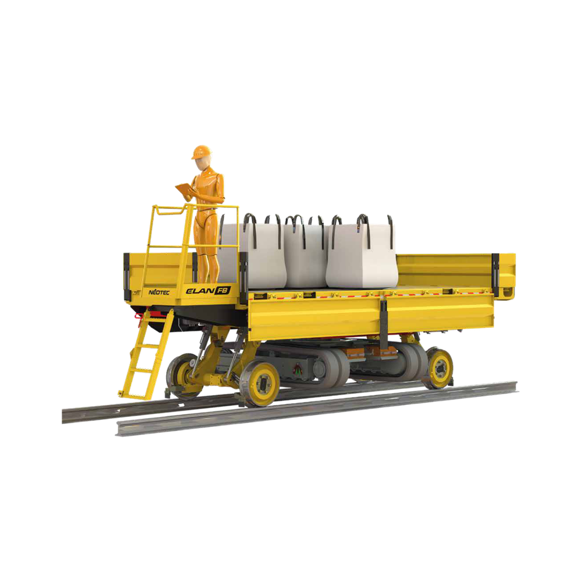Néotec ELAN FB rail-route pour transport de charges en Île-de-France